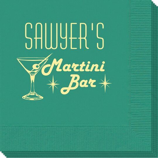 Retro Martini Bar Napkins